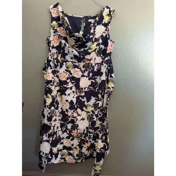Gap Maternity Women's Size XS Black Floral Sleeveless Mini Dress - Picture 1 of 6